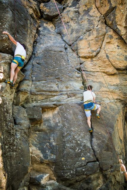 Rock climbing at Crawdad Canyon, Veyo Pool Resort