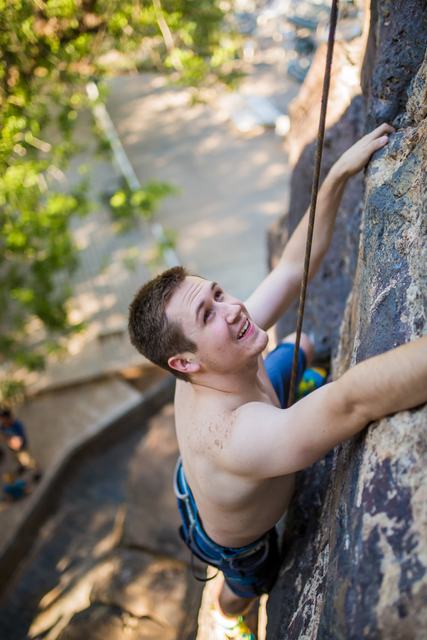 Rock climbing at Crawdad Canyon, Veyo Pool Resort