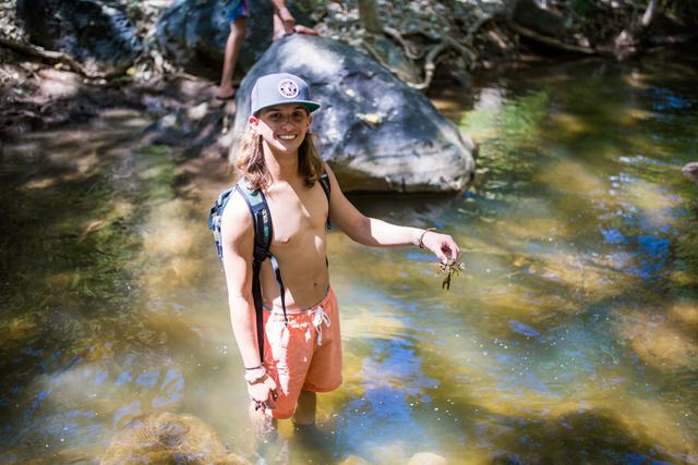 Wading in the creek at Crawdad Canyon
