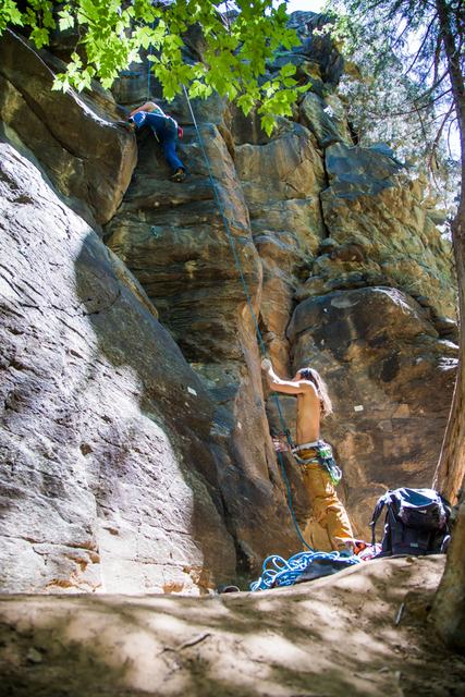 Rock climbing at Crawdad Canyon, Veyo Pool Resort