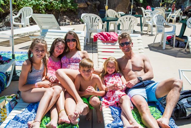 The natural spring-fed pool at Veyo Pool Resort