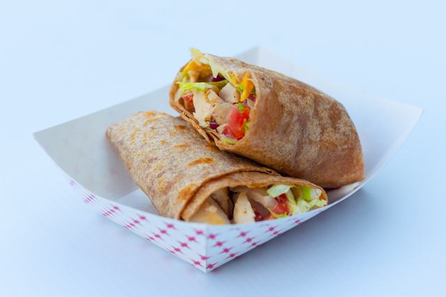 A chicken wrap from the Lava Grill