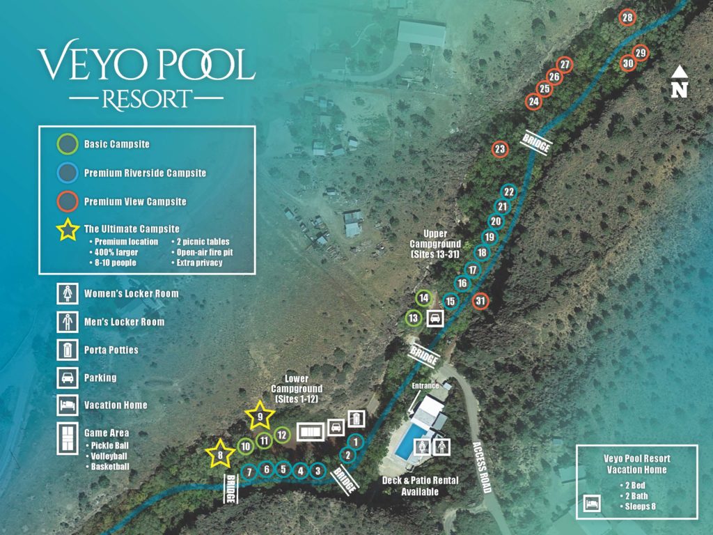 Veyo Pool campground site map